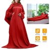 Wearable Sleeved Fleece Blanket