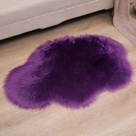 Fluffy Cloud Plush Rug – Soft Faux Fur, Machine Washable Nursery Decor (Color: Purple, size: 23.62*35.43inch)
