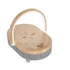 Multifunctional Wireless Charger with Adjustable Phone Holder & Night Light (Color: with speaker)