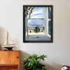 Flap Design Canvas Wall Art with Solid Wood Frame & Tempered Plexiglass