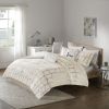Raina Gold Metallic Geometric Comforter Set – Full/Queen