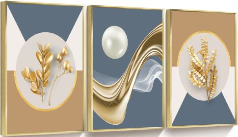 Flip-Frame Aluminum Wall Art with HD Print & Changeable Canvas Design (gold: 12*16)