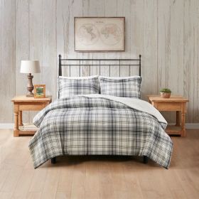 Bernston Faux Wool to Faux Fur Down Alternative Comforter Set (Color: as Pic)
