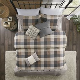 6-Piece Herringbone Duvet Cover Set – King / California King (Color: as Pic)