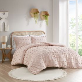 Lucy Poly Clip Jacquard Comforter Set with Pompom Details – Twin/Twin XL (Color: as Pic)
