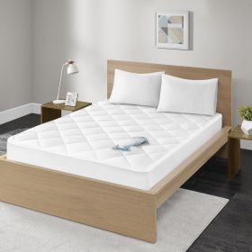 Luxury Down Alternative Quilted Mattress Pad with 300 TC Cotton Sateen – Waterproof, Hypoallergenic (Color: as Pic)