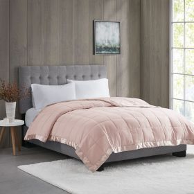 3M Scotchgard Polyester Down Alternative Blanket with Satin Trim – Twin Size (Color: as Pic)