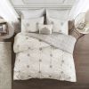 Malia 4-Piece Embroidered Cotton Reversible Duvet Cover Set