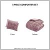 Velvet 3D Puff Box Quilted Down Alternative Comforter Set