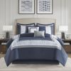 Powell 8-Piece Embroidered Comforter Set – King Size