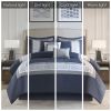 Powell 8-Piece Embroidered Comforter Set – King Size