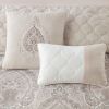 Shawnee Pieced Damask 8-Piece Comforter Set – Blush & Taupe, King