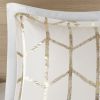 Raina Gold Metallic Geometric Comforter Set – Full/Queen