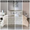 Raina Gold Metallic Geometric Comforter Set – Full/Queen