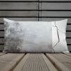 HadiArts Modern Abstract Throw Pillow – Grey & White Ink Wash Design