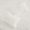 Viola 3-Piece Tufted Cotton Chenille Damask Duvet Cover Set – White, OEKO-TEX