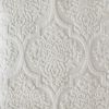 Viola 3-Piece Tufted Cotton Chenille Damask Duvet Cover Set – White, OEKO-TEX