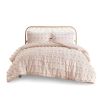 Lucy Poly Clip Jacquard Comforter Set with Pompom Details – Twin/Twin XL