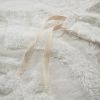 Viola 3-Piece Tufted Cotton Chenille Damask Duvet Cover Set – White, OEKO-TEX