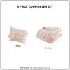 Lucy Poly Clip Jacquard Comforter Set with Pompom Details – Twin/Twin XL