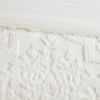 Viola 3-Piece Tufted Cotton Chenille Damask Duvet Cover Set – White, OEKO-TEX