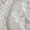 Viola 3-Piece Tufted Cotton Chenille Damask Duvet Cover Set – White, OEKO-TEX