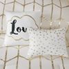 Raina Gold Metallic Geometric Comforter Set – Full/Queen