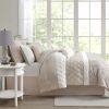 Shawnee Pieced Damask 8-Piece Comforter Set – Blush & Taupe, King