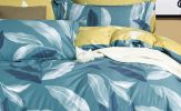 Tropical Banana Leaves Reversible Comforter Set – Coastal Blue & Yellow