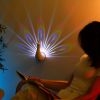 Peacock Projection Lamp with Pink LED – Elegant Night Light