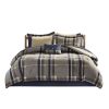 Intelligent Design Robbie Plaid Comforter Set with Sheets – Navy & Taupe, Twin/Twin XL