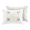 Malia 4-Piece Embroidered Cotton Reversible Duvet Cover Set