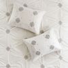 Malia 4-Piece Embroidered Cotton Reversible Duvet Cover Set