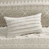 Mila Farmhouse Cotton Duvet Cover Set with Tufted Chevron Chenille – King/Cal King