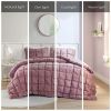 Velvet 3D Puff Box Quilted Down Alternative Comforter Set
