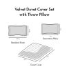 Felicia Blush Quilted Velvet Duvet Cover Set – Twin/Twin XL