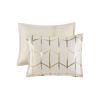 Raina Gold Metallic Geometric Comforter Set – Full/Queen
