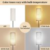 Minimalist Beige Standing Floor Lamp with Foot Switch – E26 Bulb Compatible