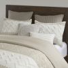 Mila Farmhouse Cotton Duvet Cover Set with Tufted Chevron Chenille – King/Cal King