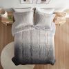 Brielle Ombre Shaggy Faux Fur Comforter Mini Set – Plush & Cozy, Twin