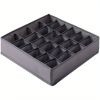 Collapsible 24-Compartment Sock Drawer Organizer – Grey, Space-Saving