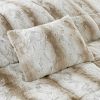 Zuri Faux Fur Comforter Set with Decorative Pillow – King