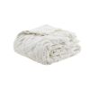 Viola 3-Piece Tufted Cotton Chenille Damask Duvet Cover Set – White, OEKO-TEX