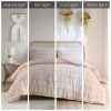 Lucy Poly Clip Jacquard Comforter Set with Pompom Details – Twin/Twin XL