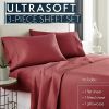 Super Soft Microfiber Bed Sheet Set with Deep Pockets – Pillowcase, Flat & Fitted Sheets