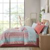 Loretta Medallion Boho Comforter & Sheet Set – Coral & Aqua, Full