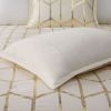 Raina Gold Metallic Geometric Comforter Set – Full/Queen