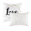Raina Gold Metallic Geometric Comforter Set – Full/Queen