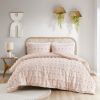 Lucy Poly Clip Jacquard Comforter Set with Pompom Details – Twin/Twin XL