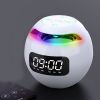 Wireless Portable Speaker with Clock, Alarm & Color Atmosphere Light
